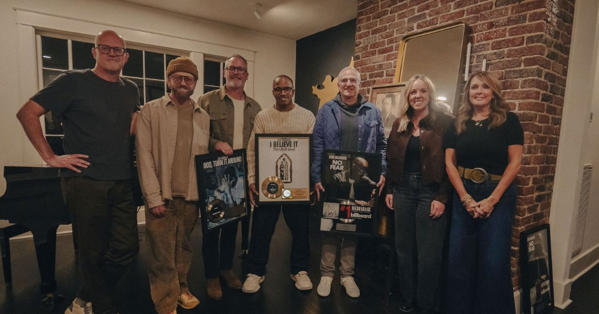 Jon Reddick receives his first TWO RIAA Gold Certified Singles!